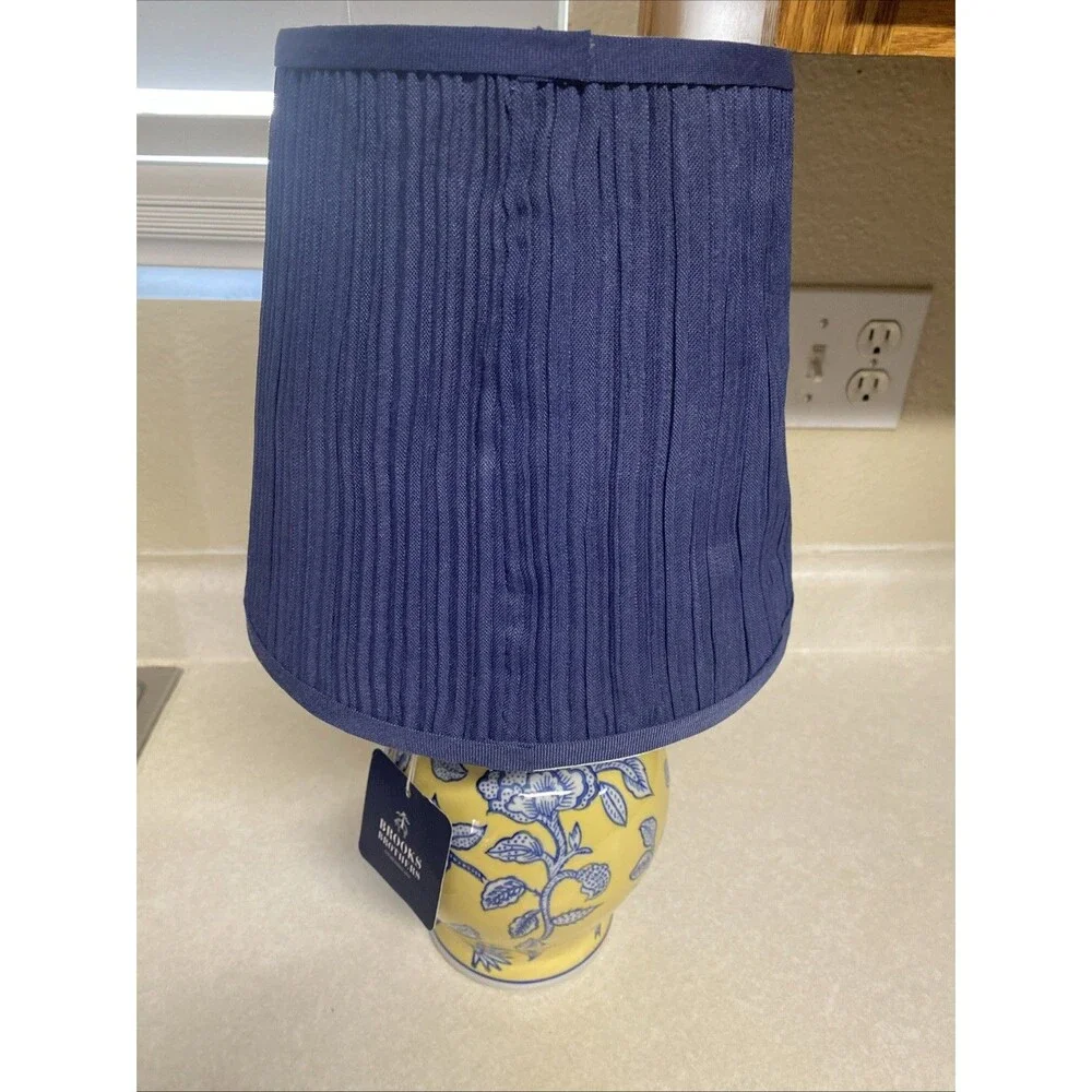 Brooks Brothers Yellow & Blue Floral Table Lamp